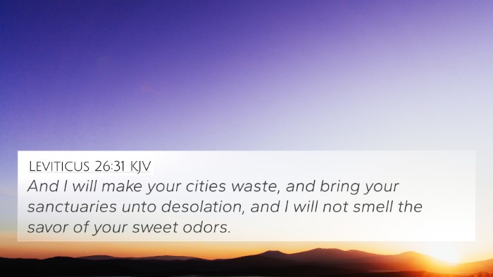 Leviticus 26:31 KJV Bible Verse Image