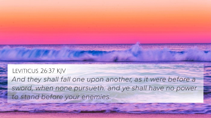Leviticus 26:37 KJV Bible Verse Image