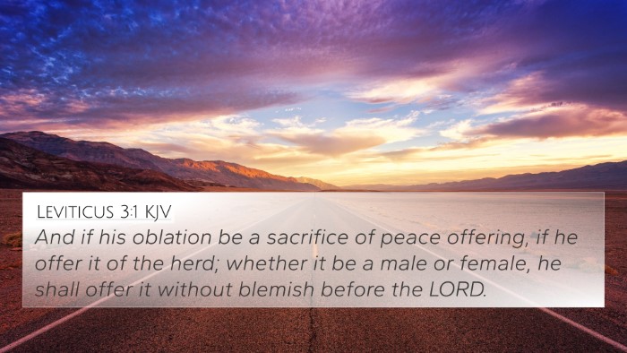 Leviticus 3:1 KJV Bible Verse Image