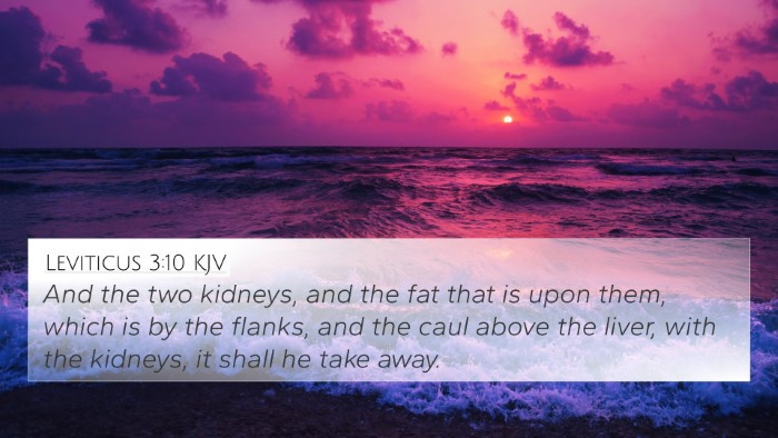 Leviticus 3:10 KJV Bible Verse Image