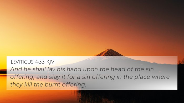 Leviticus 4:33 KJV Bible Verse Image
