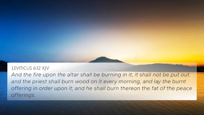 Leviticus 6:12 KJV Bible Verse Image