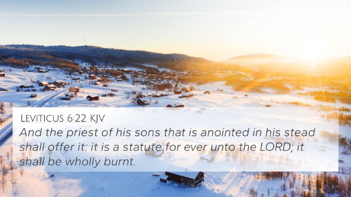 Leviticus 6:22 KJV Bible Verse Image