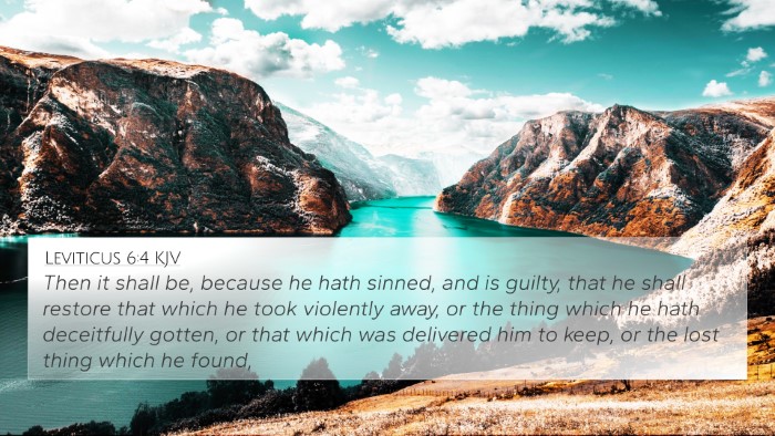 Leviticus 6:4 KJV Bible Verse Image