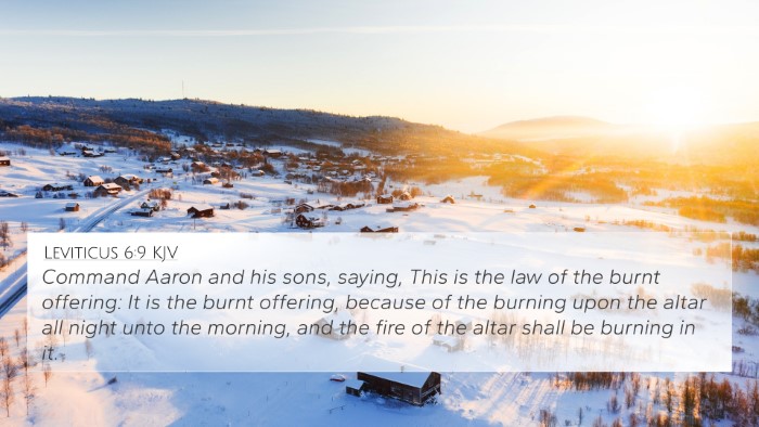 Leviticus 6:9 KJV Bible Verse Image