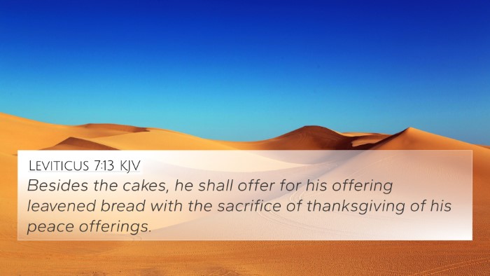 Leviticus 7:13 KJV Bible Verse Image