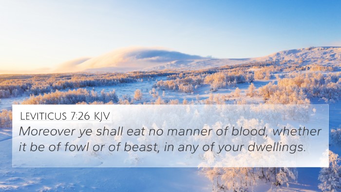 Leviticus 7:26 KJV Bible Verse Image
