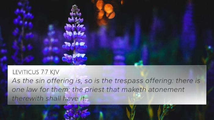 Leviticus 7:7 KJV Bible Verse Image
