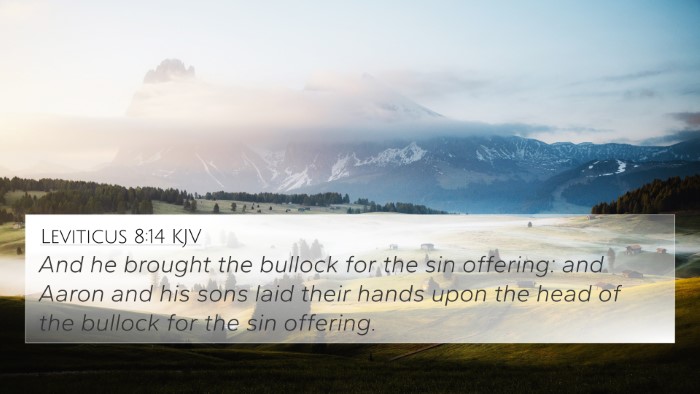 Leviticus 8:14 KJV Bible Verse Image