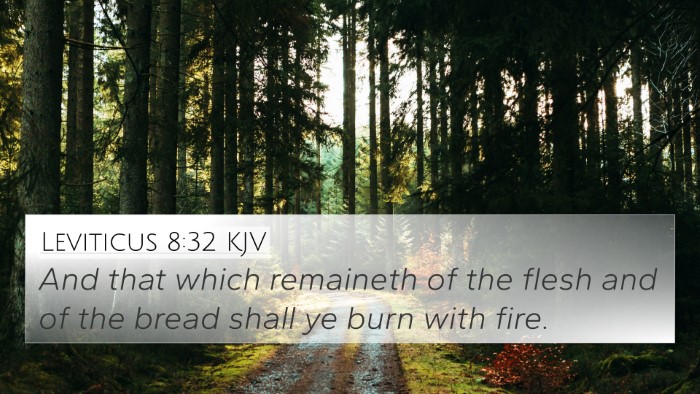 Leviticus 8:32 KJV 4K Wallpaper - And that which remaineth of the flesh and of the - 4K Wallpaper Bible Verse
