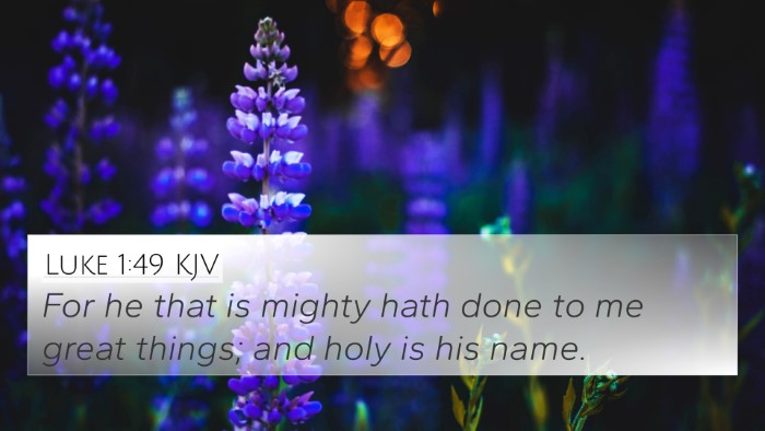 Luke 1:49 KJV 4K Wallpaper - For he that is mighty hath done to me great - 4K Wallpaper Bible Verse