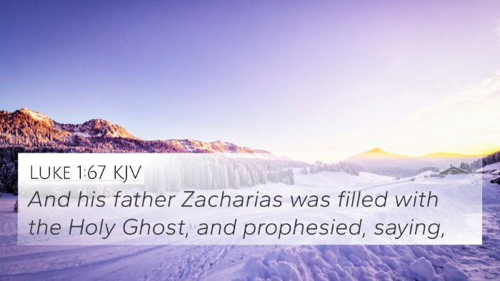Luke 1:67 KJV 4K Wallpaper - And his father Zacharias was filled with the Holy - 4K Wallpaper Bible Verse