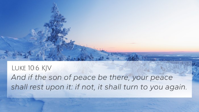 Luke 10:6 KJV 4K Wallpaper - And if the son of peace be there, your peace - 4K Wallpaper Bible Verse