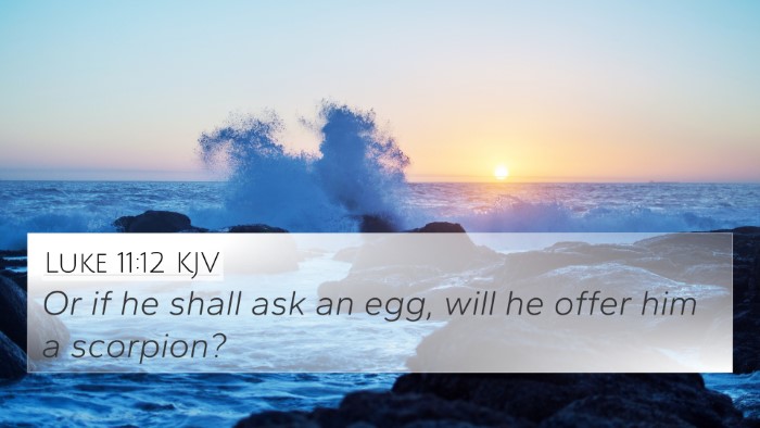 Luke 11:12 KJV 4K Wallpaper - Or if he shall ask an egg, will he offer him a - 4K Wallpaper Bible Verse