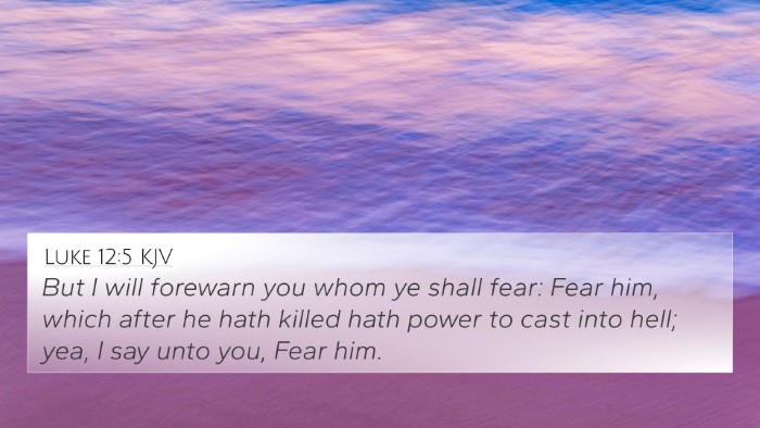 Luke 12:5 KJV 4K Wallpaper - But I will forewarn you whom ye shall fear: Fear - 4K Wallpaper Bible Verse