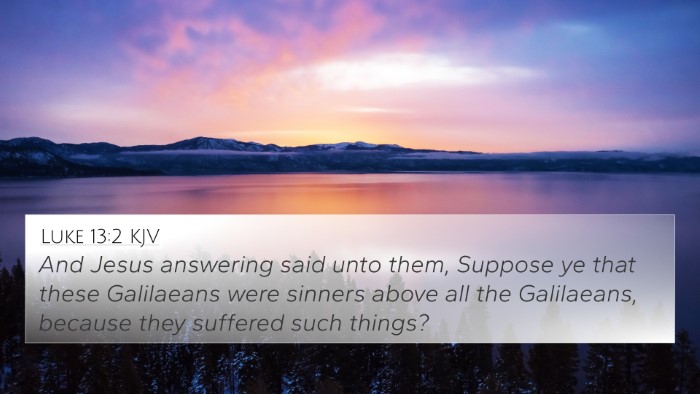 Luke 13:2 KJV 4K Wallpaper - And Jesus answering said unto them, Suppose ye - 4K Wallpaper Bible Verse