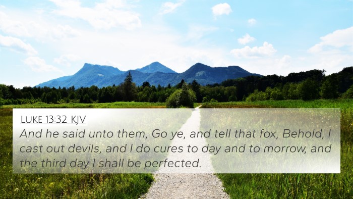 Luke 13:32 KJV 4K Wallpaper - And he said unto them, Go ye, and tell that fox, - 4K Wallpaper Bible Verse