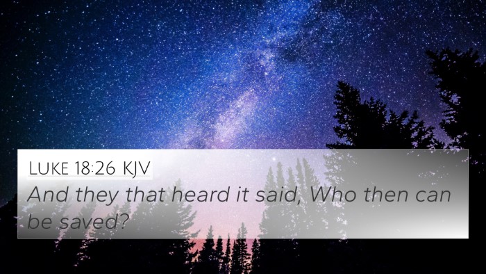Luke 18:26 KJV 4K Wallpaper - And they that heard it said, Who then can be - 4K Wallpaper Bible Verse
