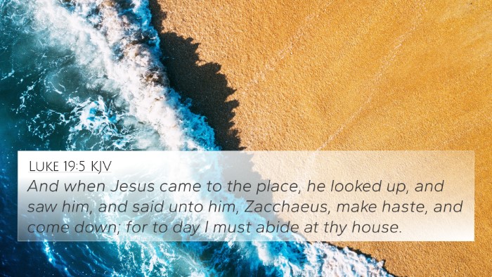 Luke 19:5 KJV 4K Wallpaper - And when Jesus came to the place, he looked up, - 4K Wallpaper Bible Verse