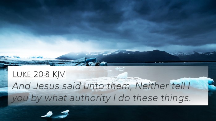 Luke 20:8 KJV 4K Wallpaper - And Jesus said unto them, Neither tell I you by - 4K Wallpaper Bible Verse