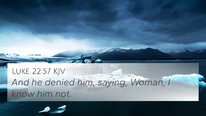 Luke 22:57 KJV 4K Wallpaper - And he denied him, saying, Woman, I know him - 4K Wallpaper Bible Verse