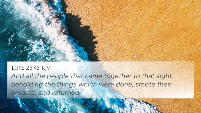 Luke 23:48 KJV 4K Wallpaper - And all the people that came together to that - 4K Wallpaper Bible Verse