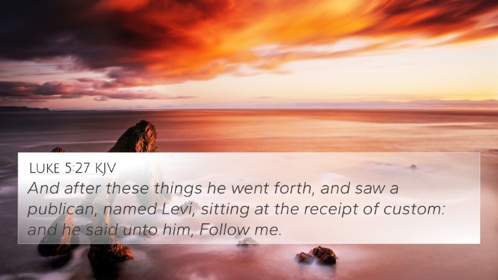 Luke 5:27 KJV Bible Verse Image