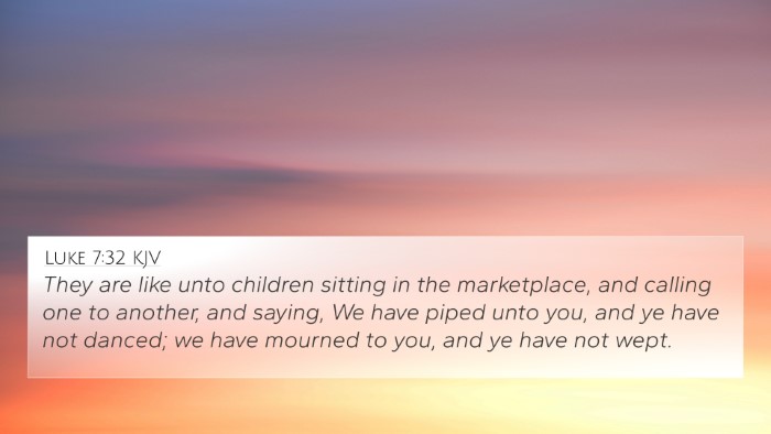 Luke 7:32 KJV 4K Wallpaper - They are like unto children sitting in the - 4K Wallpaper Bible Verse