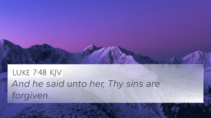 Luke 7:48 KJV 4K Wallpaper - And he said unto her, Thy sins are - 4K Wallpaper Bible Verse