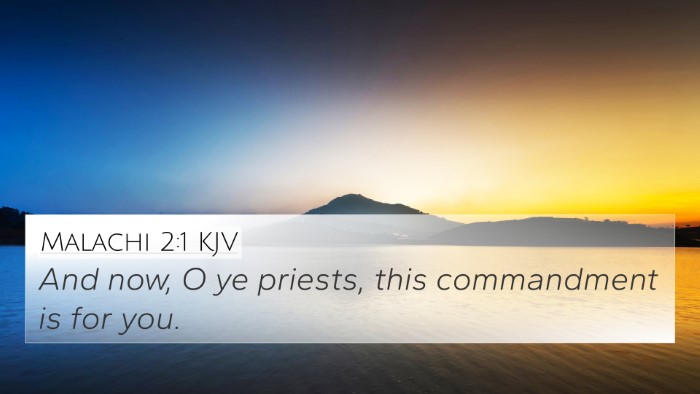 Malachi 2:1 KJV Bible Verse Image