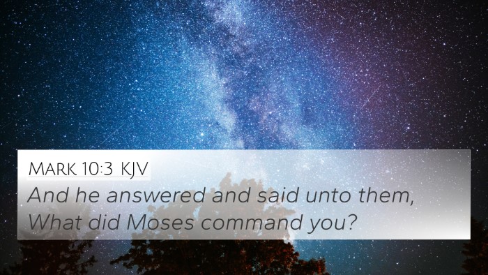Mark 10:3 KJV 4K Wallpaper - And he answered and said unto them, What did - 4K Wallpaper Bible Verse