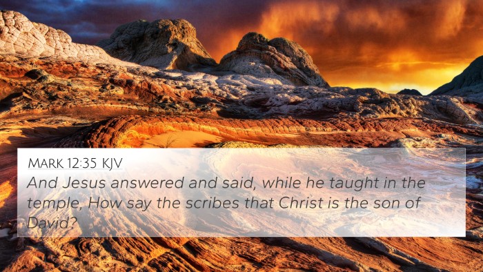 Mark 12:35 KJV Bible Verse Image
