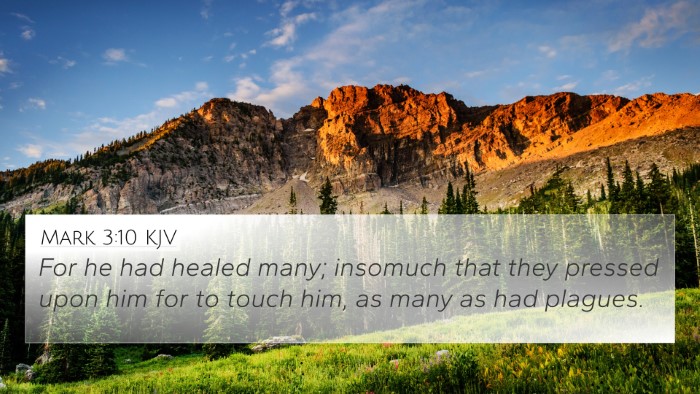 Mark 3:10 KJV Bible Verse Image