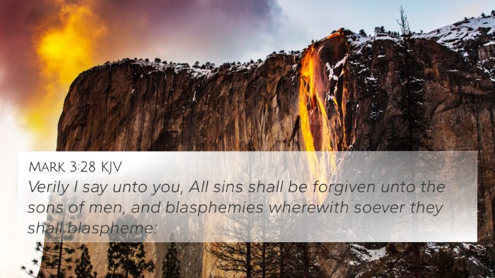 Mark 3:28 KJV Bible Verse Image