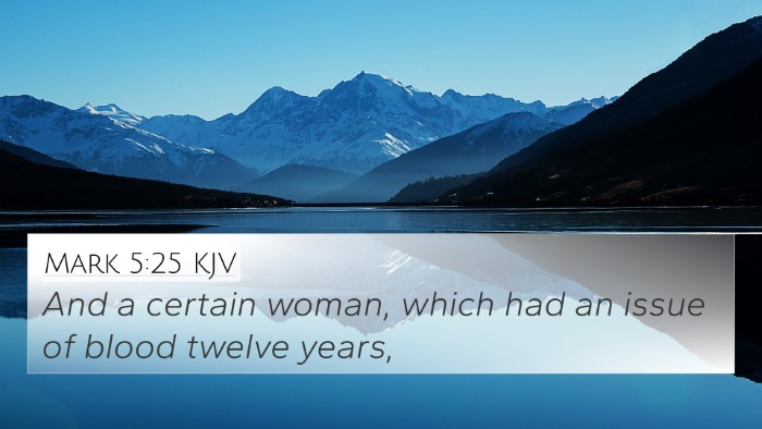 Mark 5:25 KJV Bible Verse Image