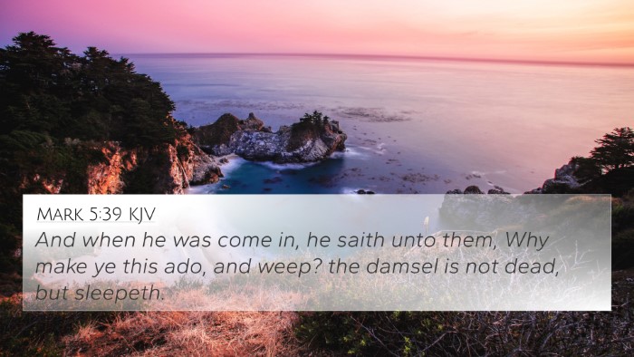 Mark 5:39 KJV Bible Verse Image