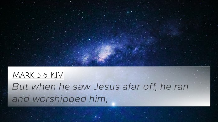 Mark 5:6 KJV Bible Verse Image