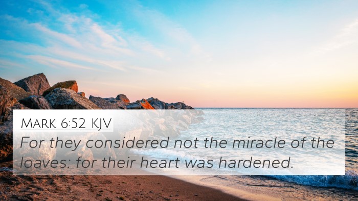 Mark 6:52 KJV Bible Verse Image