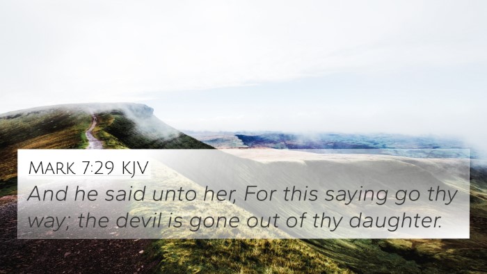 Mark 7:29 KJV Bible Verse Image