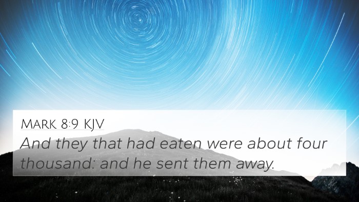 Mark 8:9 KJV Bible Verse Image
