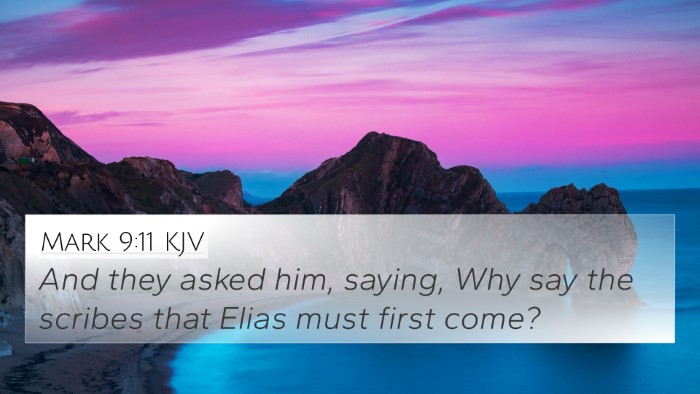 Mark 9:11 KJV 4K Wallpaper - And they asked him, saying, Why say the scribes - 4K Wallpaper Bible Verse