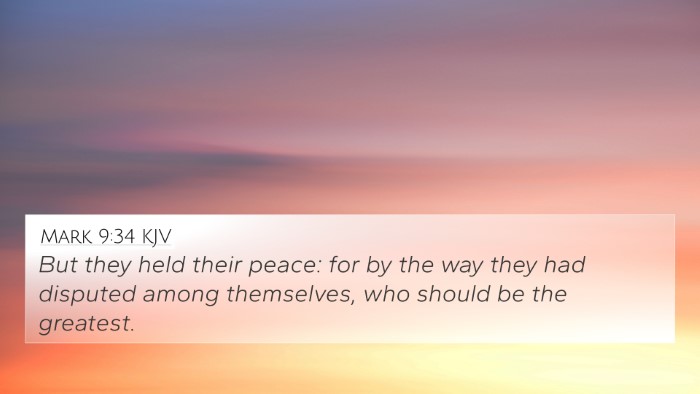 Mark 9:34 KJV 4K Wallpaper - But they held their peace: for by the way they - 4K Wallpaper Bible Verse