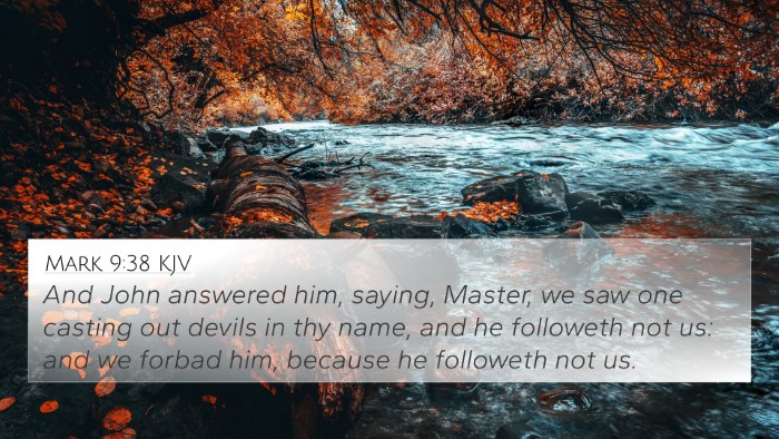Mark 9:38 KJV 4K Wallpaper - And John answered him, saying, Master, we saw one - 4K Wallpaper Bible Verse
