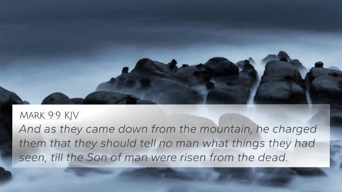 Mark 9:9 KJV 4K Wallpaper - And as they came down from the mountain, he - 4K Wallpaper Bible Verse