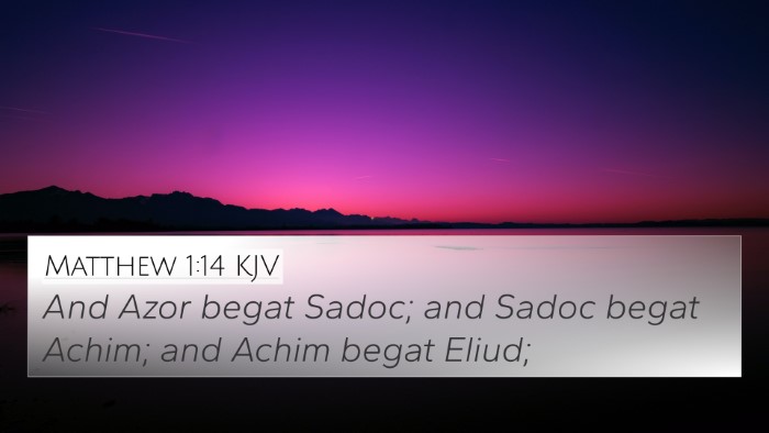 Matthew 1:14 KJV 4K Wallpaper - And Azor begat Sadoc; and Sadoc begat Achim; and - 4K Wallpaper Bible Verse