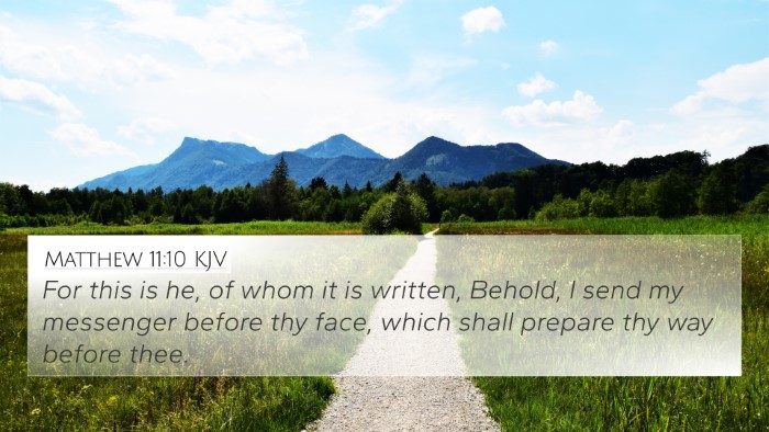 Matthew 11:10 KJV 4K Wallpaper - For this is he, of whom it is written, Behold, I - 4K Wallpaper Bible Verse