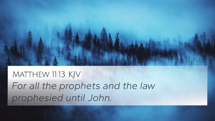 Matthew 11:13 KJV Bible Verse Image