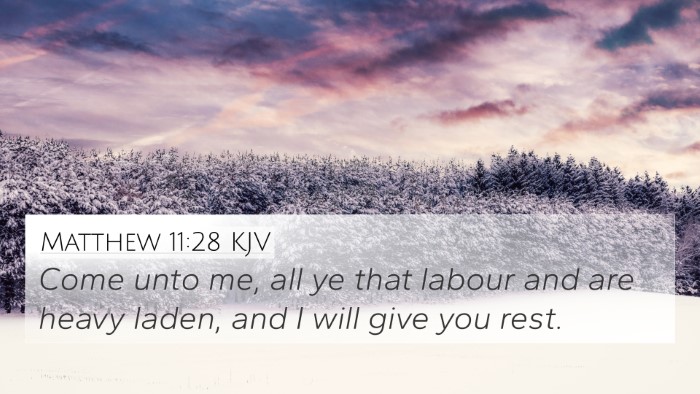 Matthew 11:28 KJV Bible Verse Image