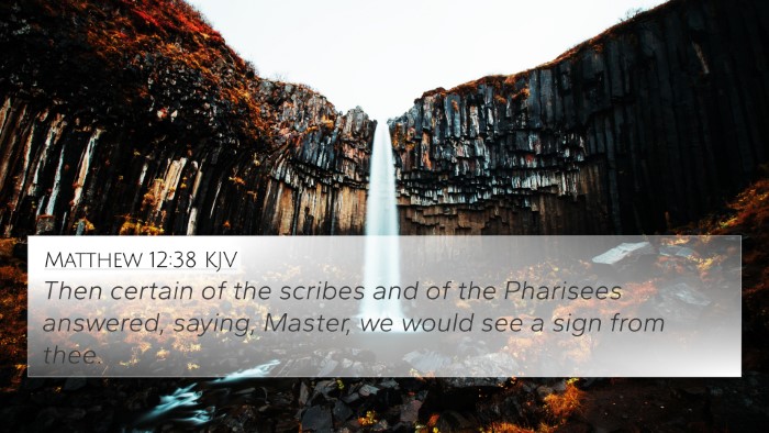 Matthew 12:38 KJV Bible Verse Image