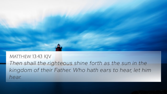 Matthew 13:43 KJV Bible Verse Image
